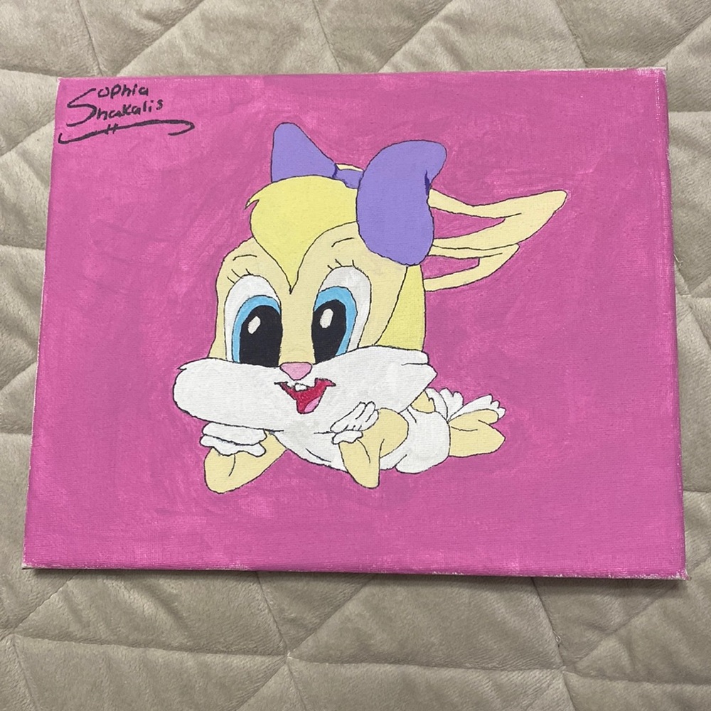 BABY LOLA BUNNY PAINTING - SUPPORT LOCAL ARTISTS